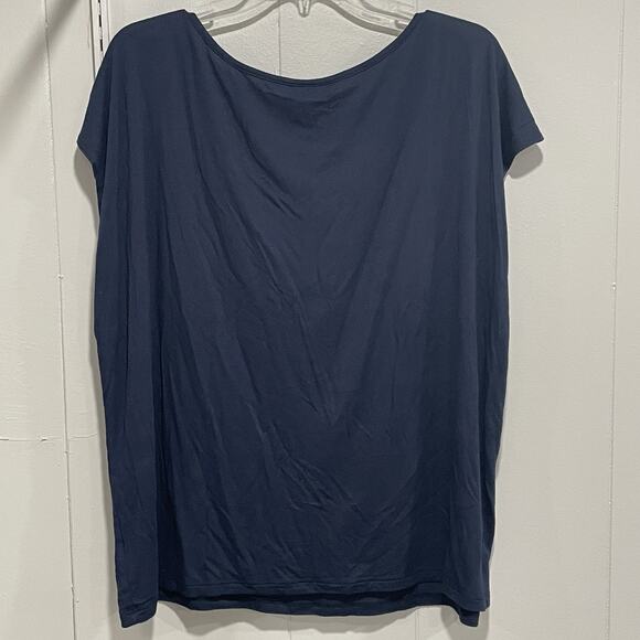 78 & Sunny Womens Modal Lightweight Cap Sleeve Top Size XL Blue Relaxed Fit - Picture 3 of 6